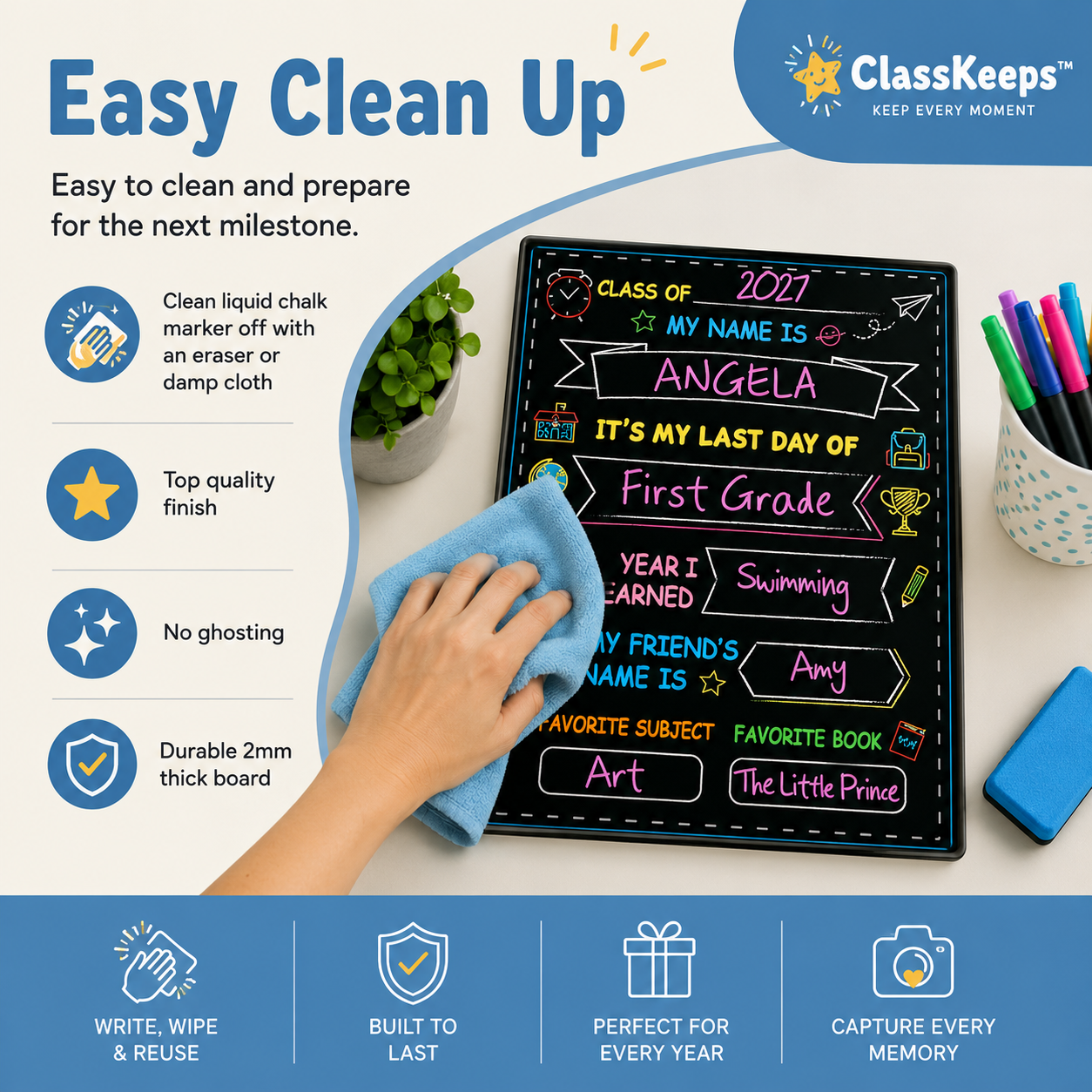 ClassKeeps™ First & Last Day Board