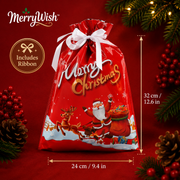 Christmas Gift Bag + Ribbon