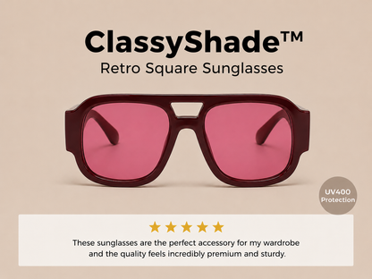ClassyShade™ Retro Square Sunglasses
